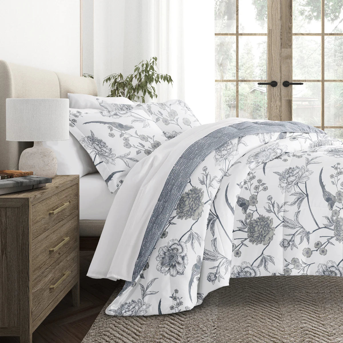 Molly Botanicals Reversible Patterned Down-Alternative Comforter Set