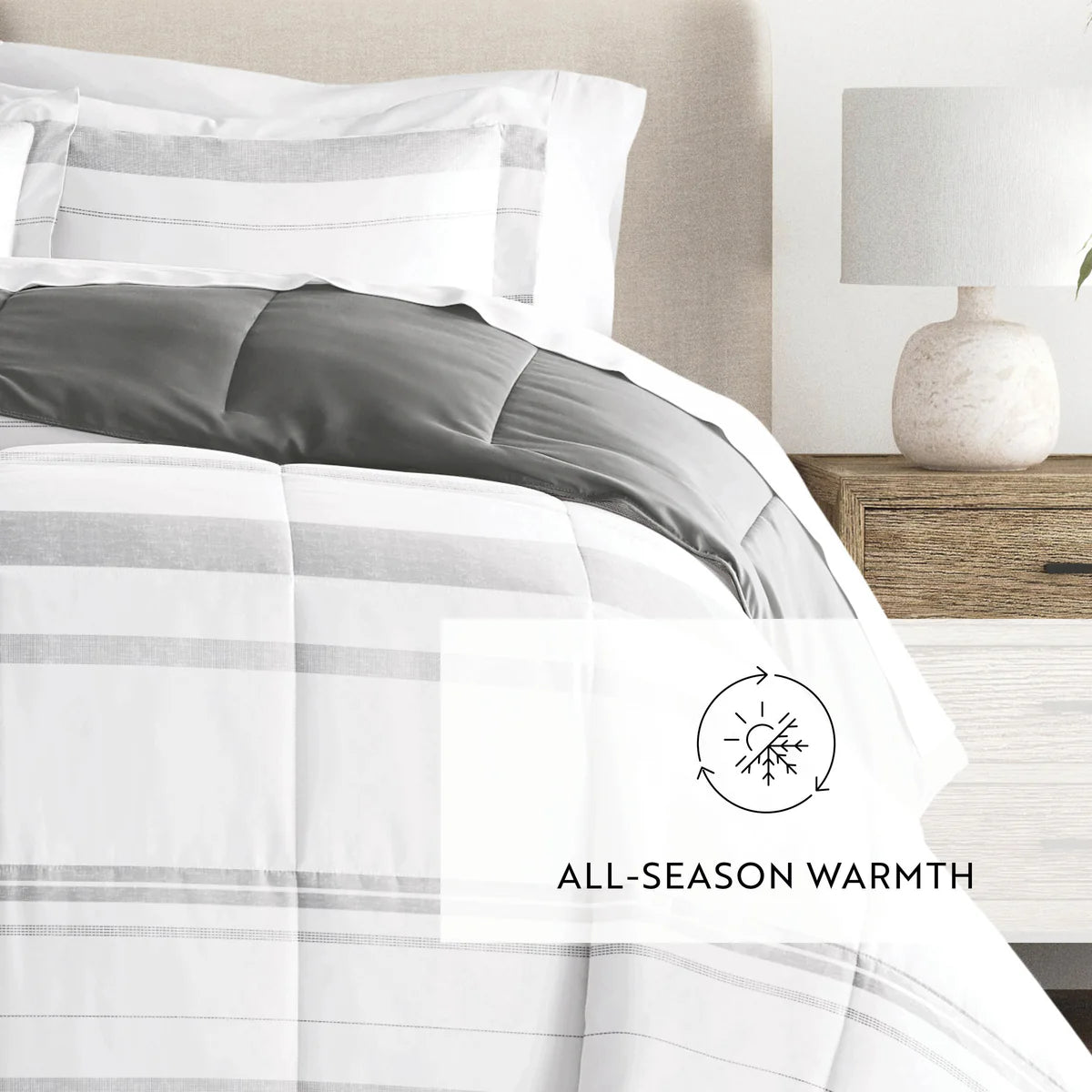 Stitched Stripe Comforter Set