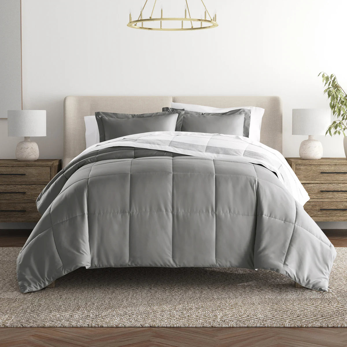 Stitched Stripe Comforter Set