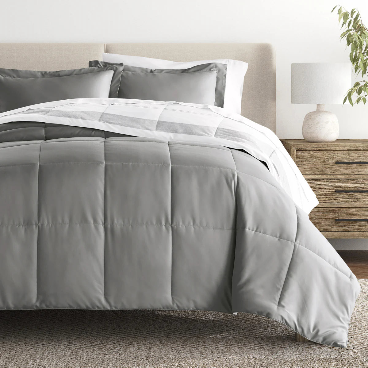 Stitched Stripe Comforter Set