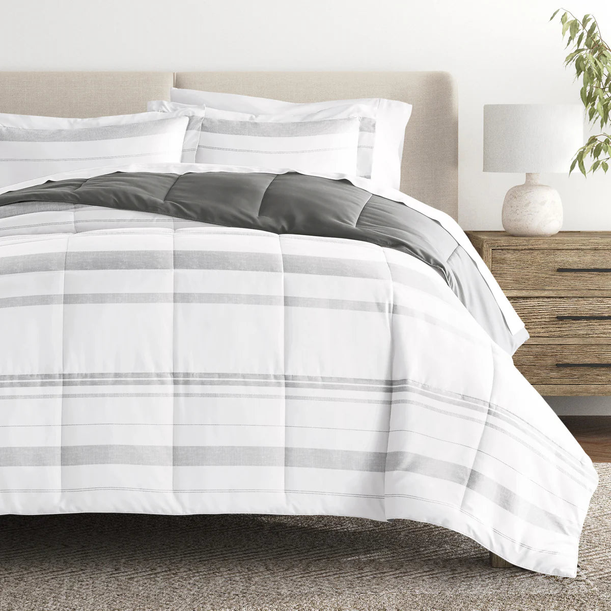 Stitched Stripe Comforter Set