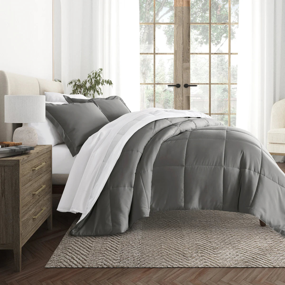 Stitched Stripe Comforter Set