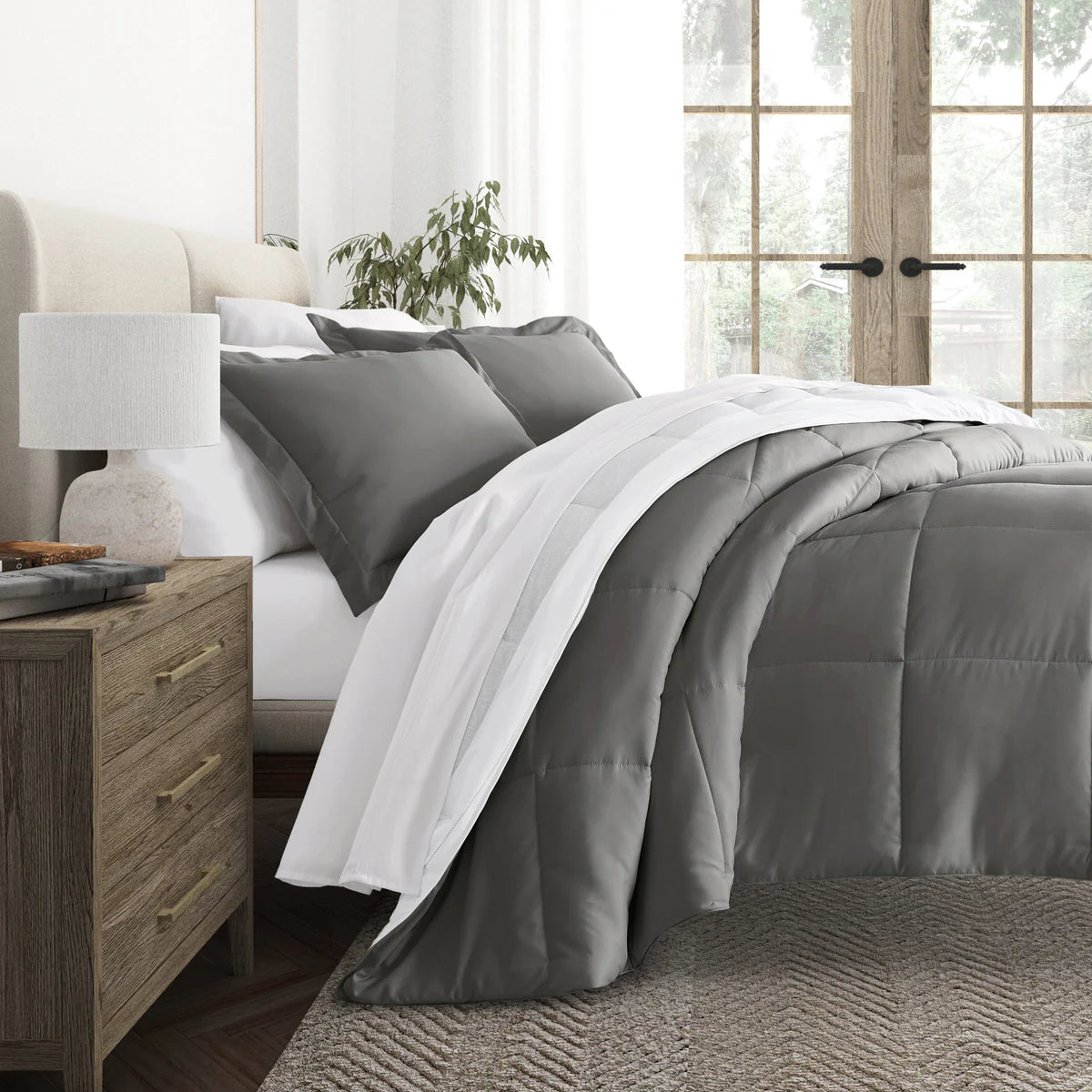 Stitched Stripe Comforter Set