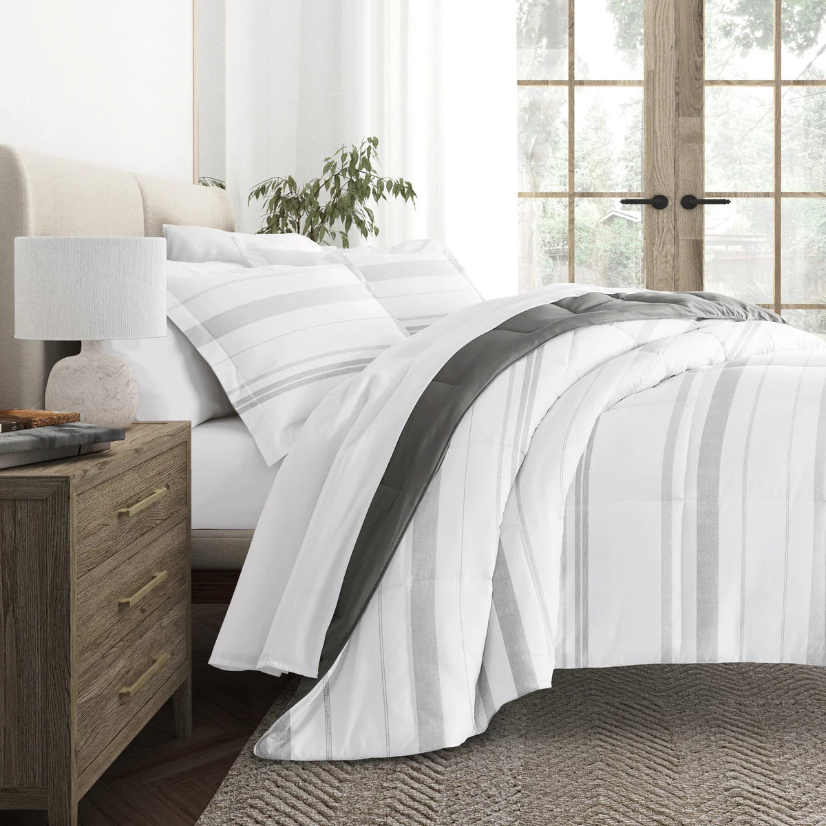 Stitched Stripe Comforter Set