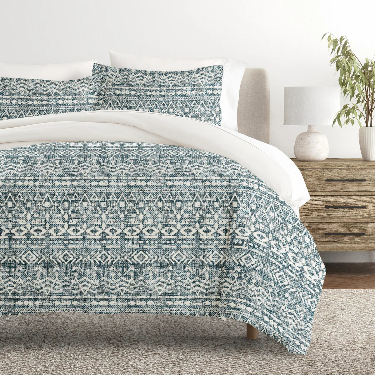 Modern Rustic Reversible Duvet Cover Set