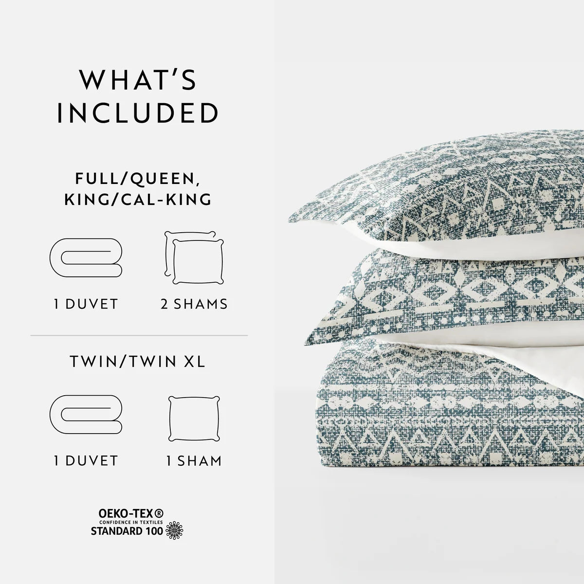 Modern Rustic Reversible Duvet Cover Set