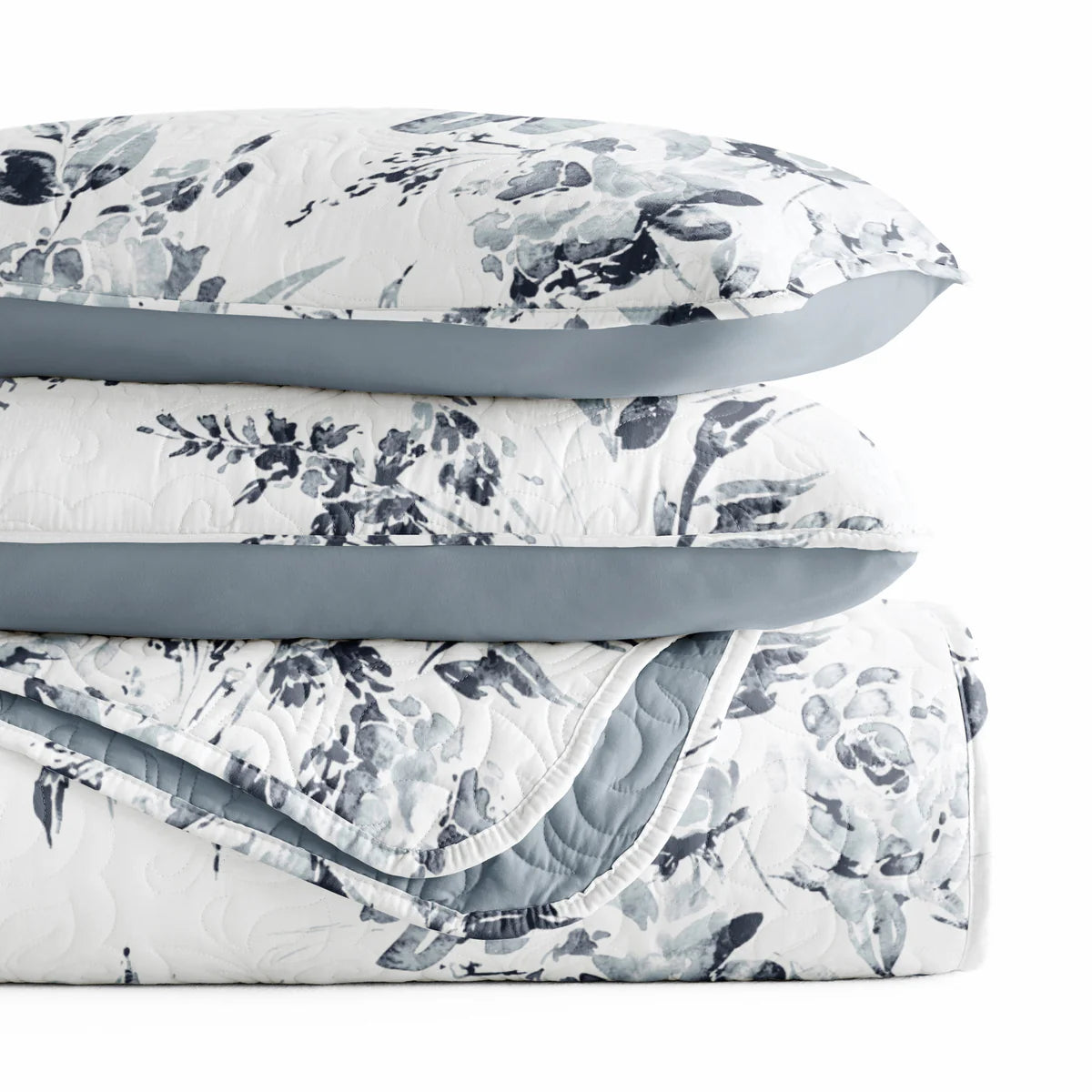 Rose Garden Patterned Quilted Coverlet Set