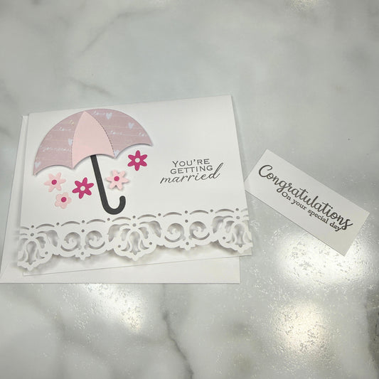 “You’re Getting Married” Umbrella Floral Wedding Card