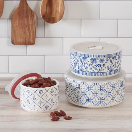 Blue Florals Servers