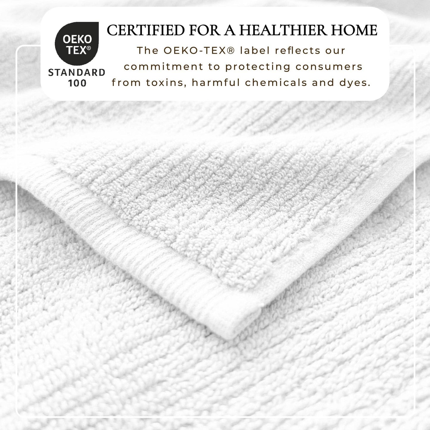 Georgiana Collection - Turkish Cotton Ribbed 6-Piece Bath Towel Set