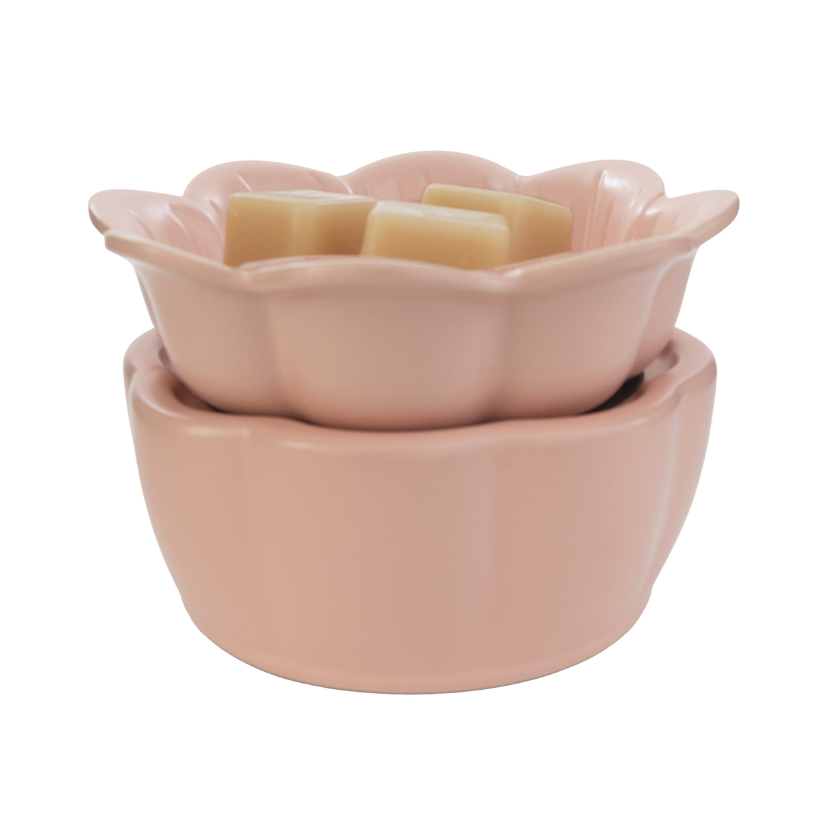Petal Pink Ceramic 2 in 1 Candle and Wax Warmer