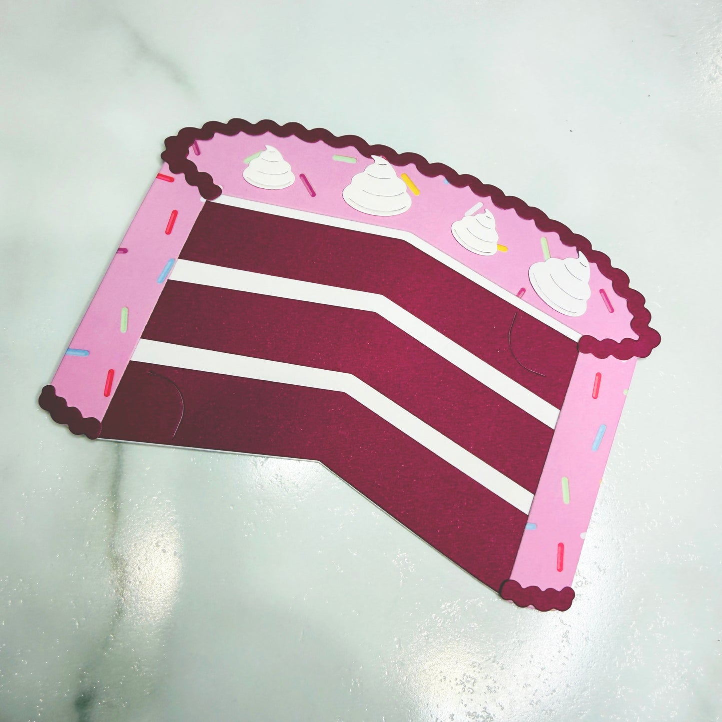 Dark Purple Cake Birthday Card