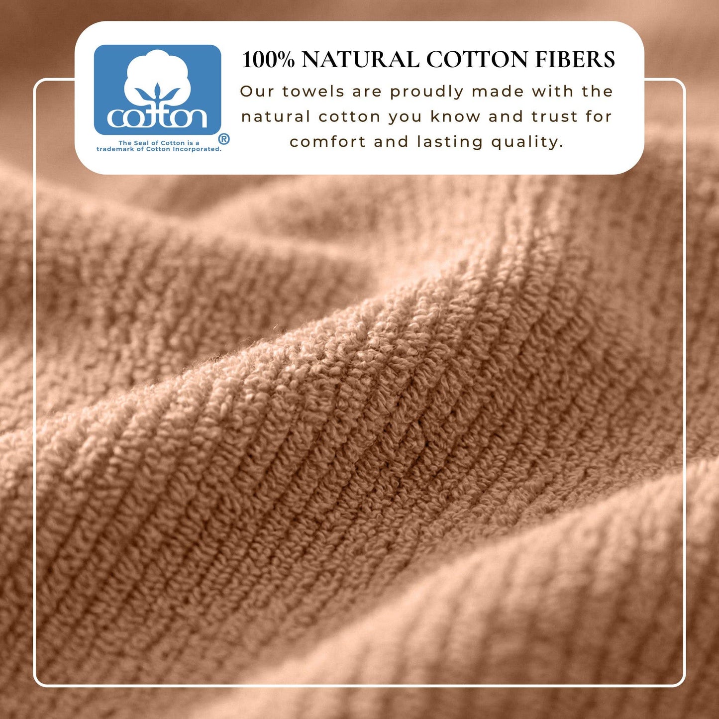 Georgiana Collection - Turkish Cotton Ribbed 6-Piece Bath Towel Set