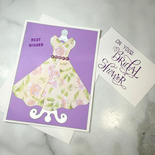 Floral Dress Bridal Shower Card