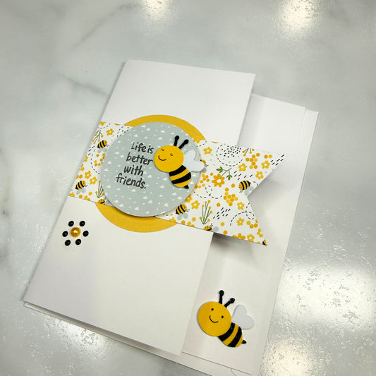 “Life is Better with Friends” Bee Friendship Card