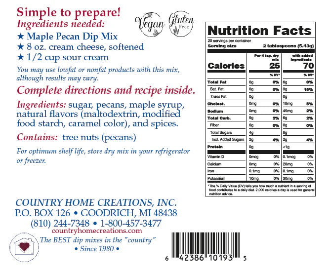 Maple Pecan Dip Mix