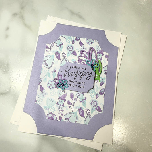 Sending Happy Thoughts Floral Card