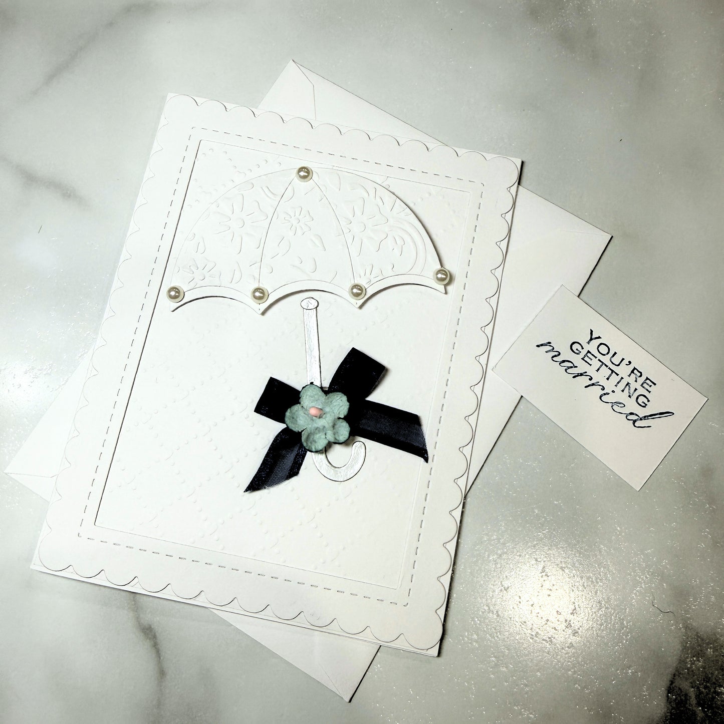 Elegant Umbrella Wedding Card
